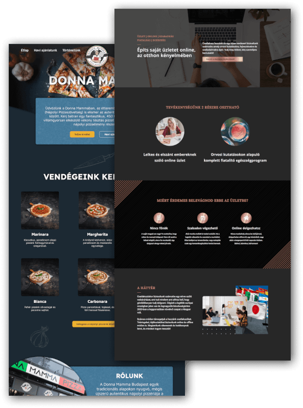 Weboldal és landing oldal készítés